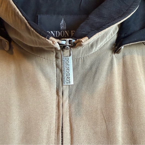 London Fog Suede Hooded Parka Zip Up Jacket Size Large - Picture 7 of 16